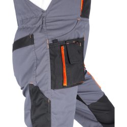 SPODNIE OGRODNICZKI PROMAN STRETCH 250 SZARY POMARAŃCZOWY