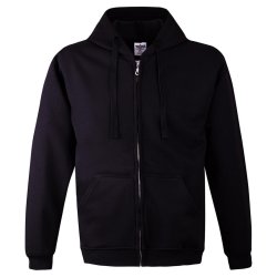 BLUZA Z KAPTUREM ZAPINANA 280G CZARNA