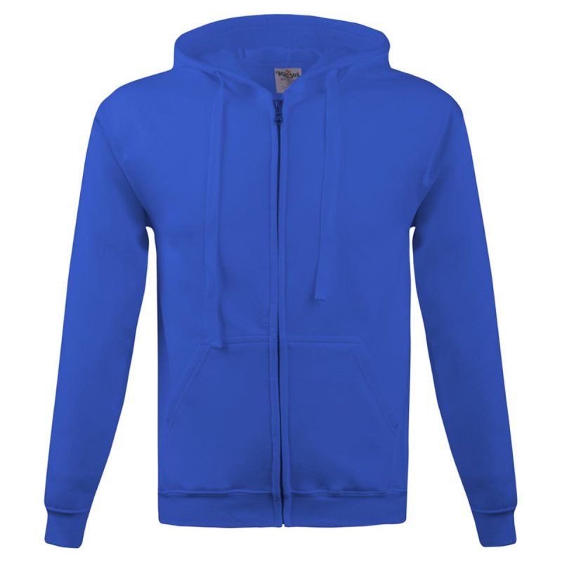 BLUZA Z KAPTUREM ZAPINANA 280G NIEBIESKA