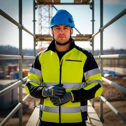 HEŁM OCHRONNY DO PRACY NA WYSOKOŚCI SALLET NIEBIESKI