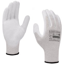 RĘKAWICE OCHRONNE POWLEKANE PU X-TOUCH CARBON ESD