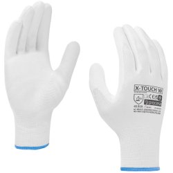 RĘKAWICE OCHRONNE POWLEKANE PU X-TOUCH WHITE ROZM. 6